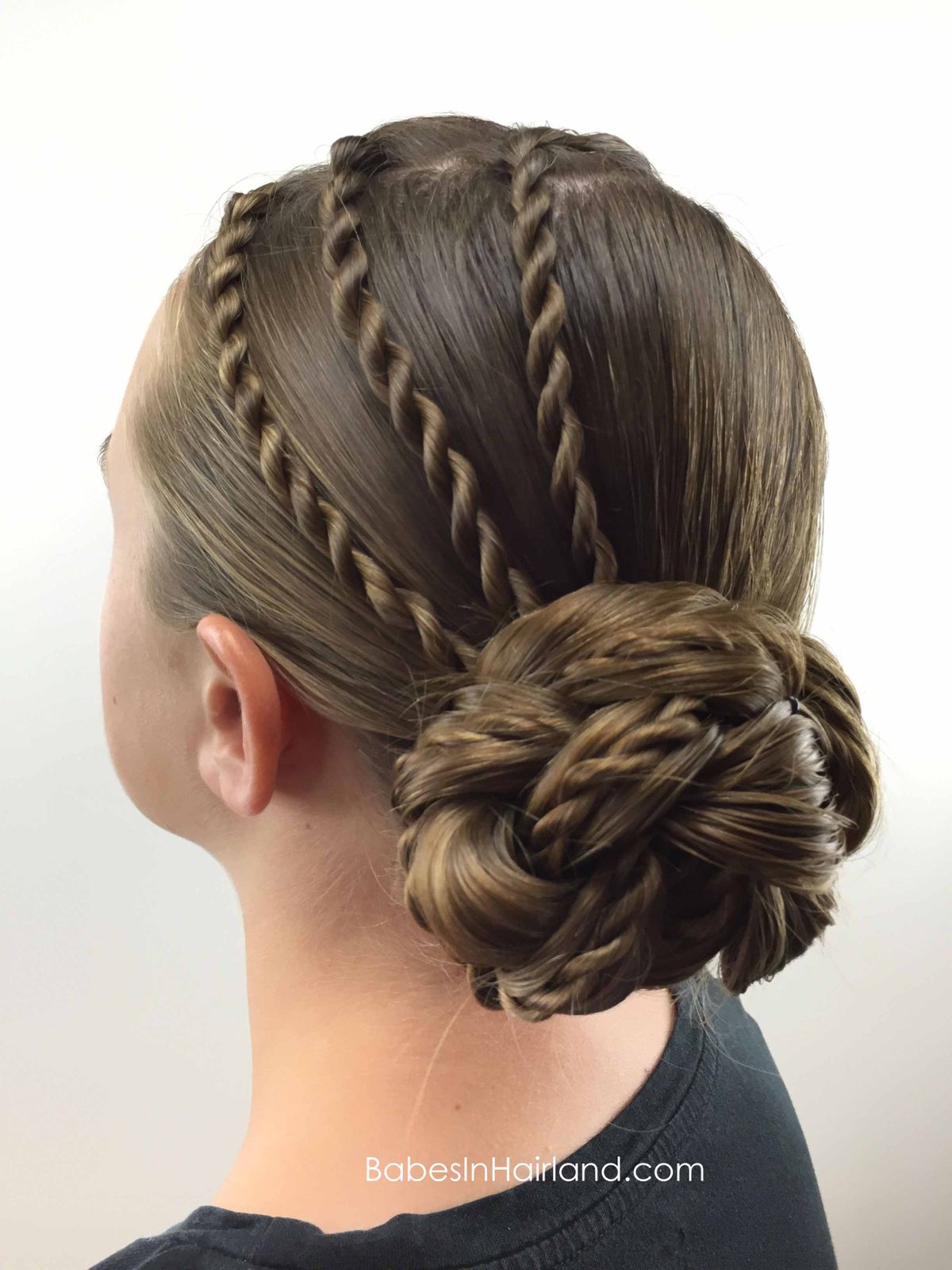 Twisted Braids Into Bun — Dance Recital Hairstyles
