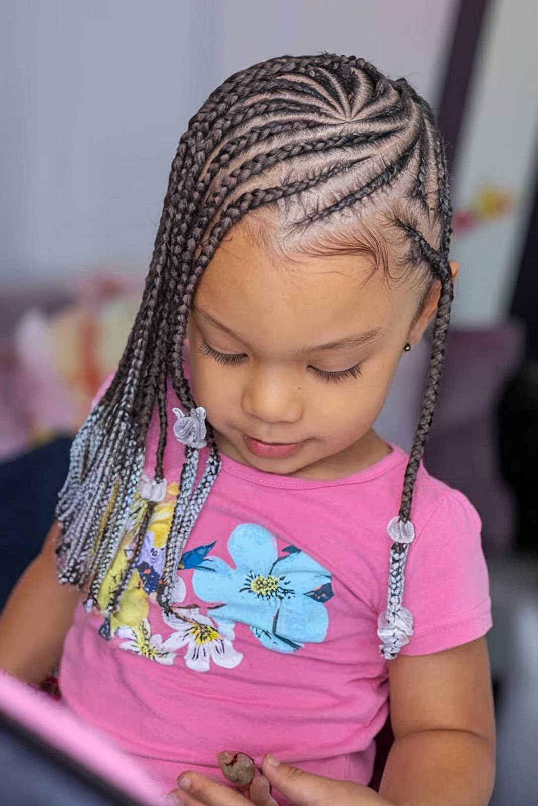 Braided Pigtails with Blonde Tips Braided Pigtails with Blonde Tips — Toddler Girl Hairstyles