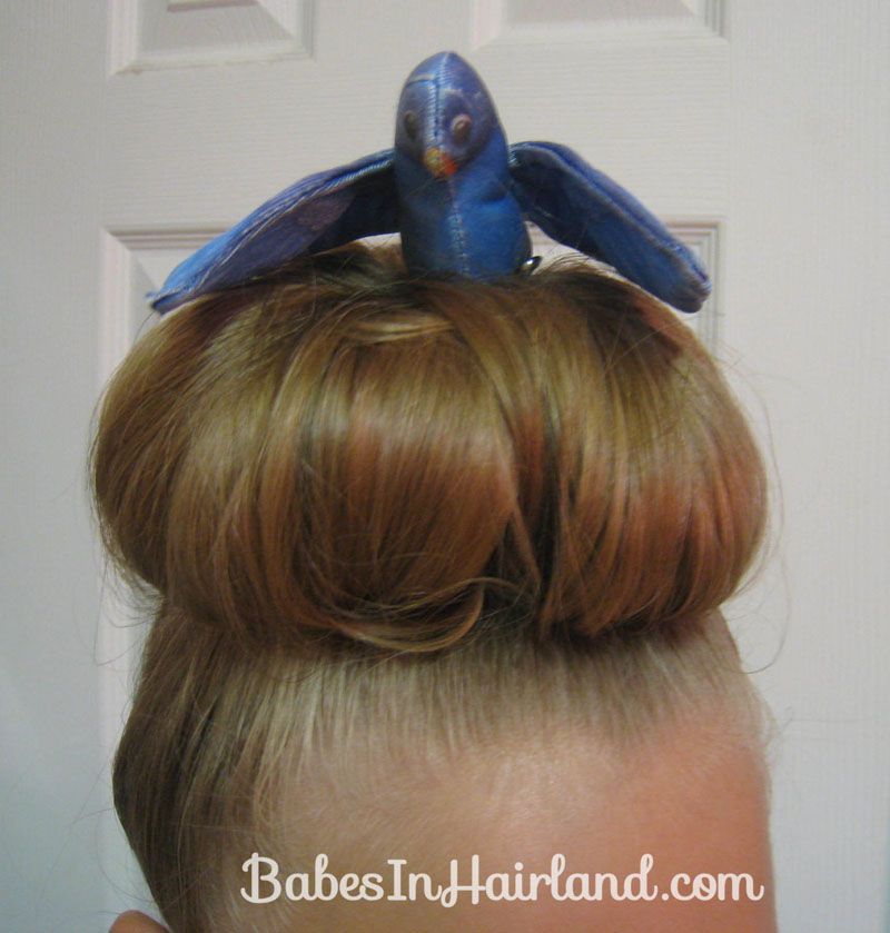Bun With Toy Bird — Wacky Hair Day Ideas