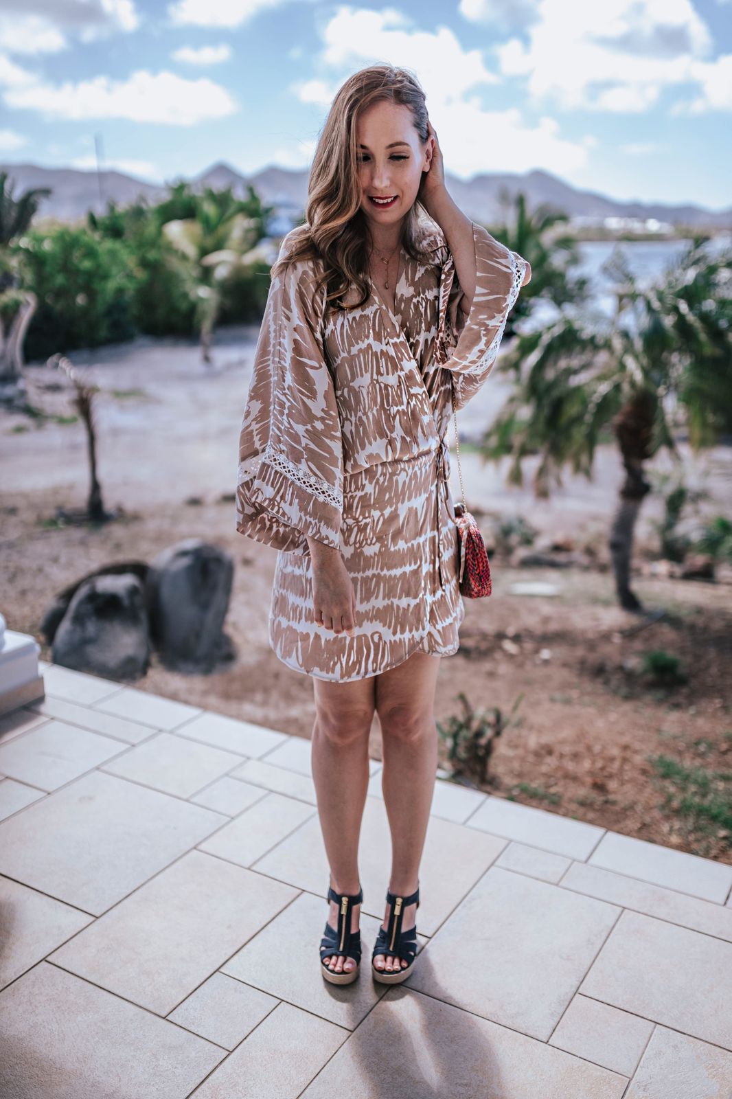 Vacation Ready Printed Wrap Mini Dress — Wrap Dress Outfits