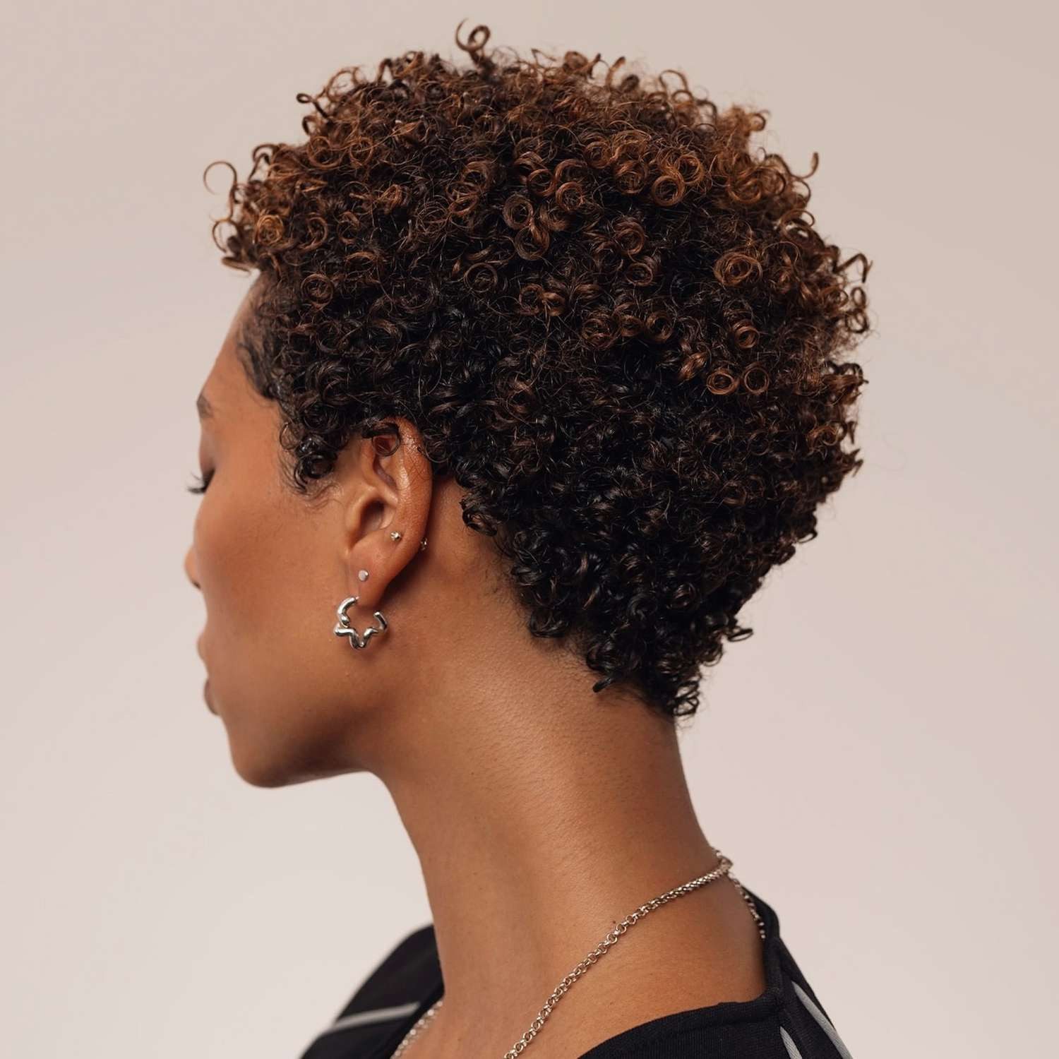 Brown With Highlights Visual Idea Brown With Highlights Visual Idea — Short Haircuts for Black Women Over 50