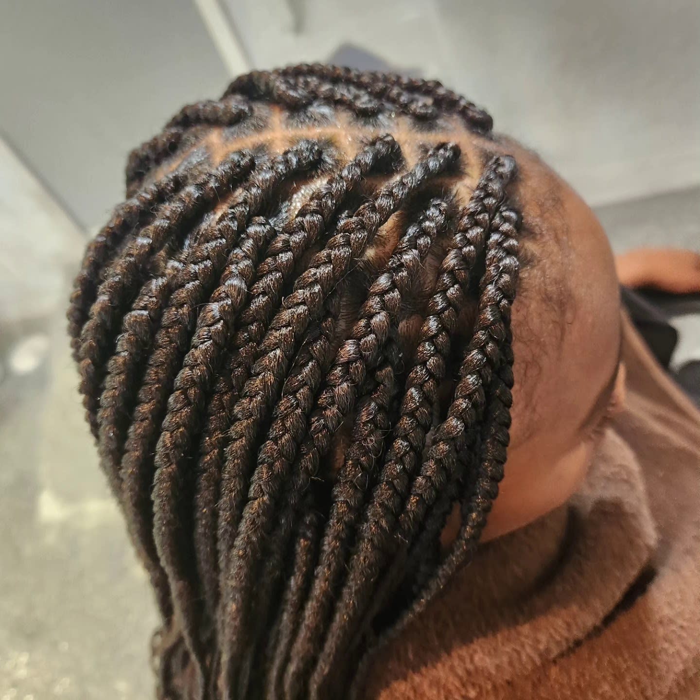 Neatly Parted Mid-Back Box Braids — Kids Braids