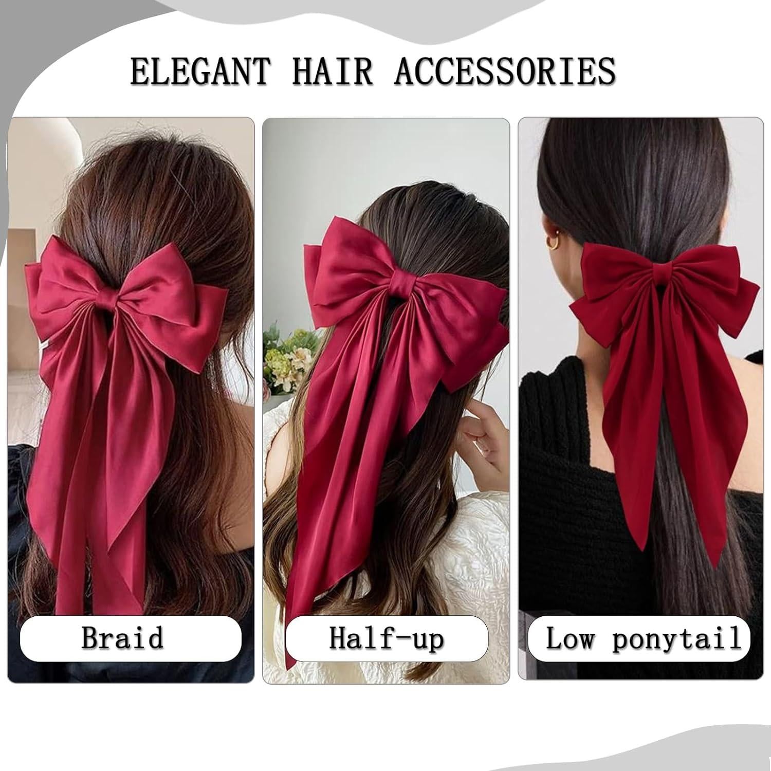 Back View Visual Idea — Low Ponytail with Bow