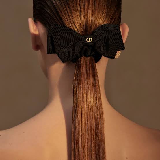 Sleek Brown Ponytail With Grosgrain Bow — Hair Bow Hairstyles
