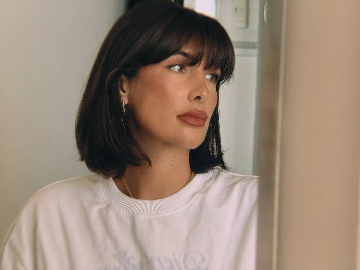 Chin Length Blunt Bob With Blunt Bangs Chin Length Blunt Bob With Blunt Bangs — Bangs for Thin Hair