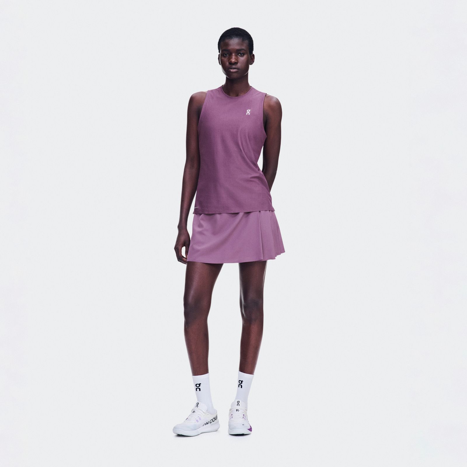 Monochromatic Purple Athletic Set for Court Activities Monochromatic Purple Athletic Set for Court Activities — Court Outfits