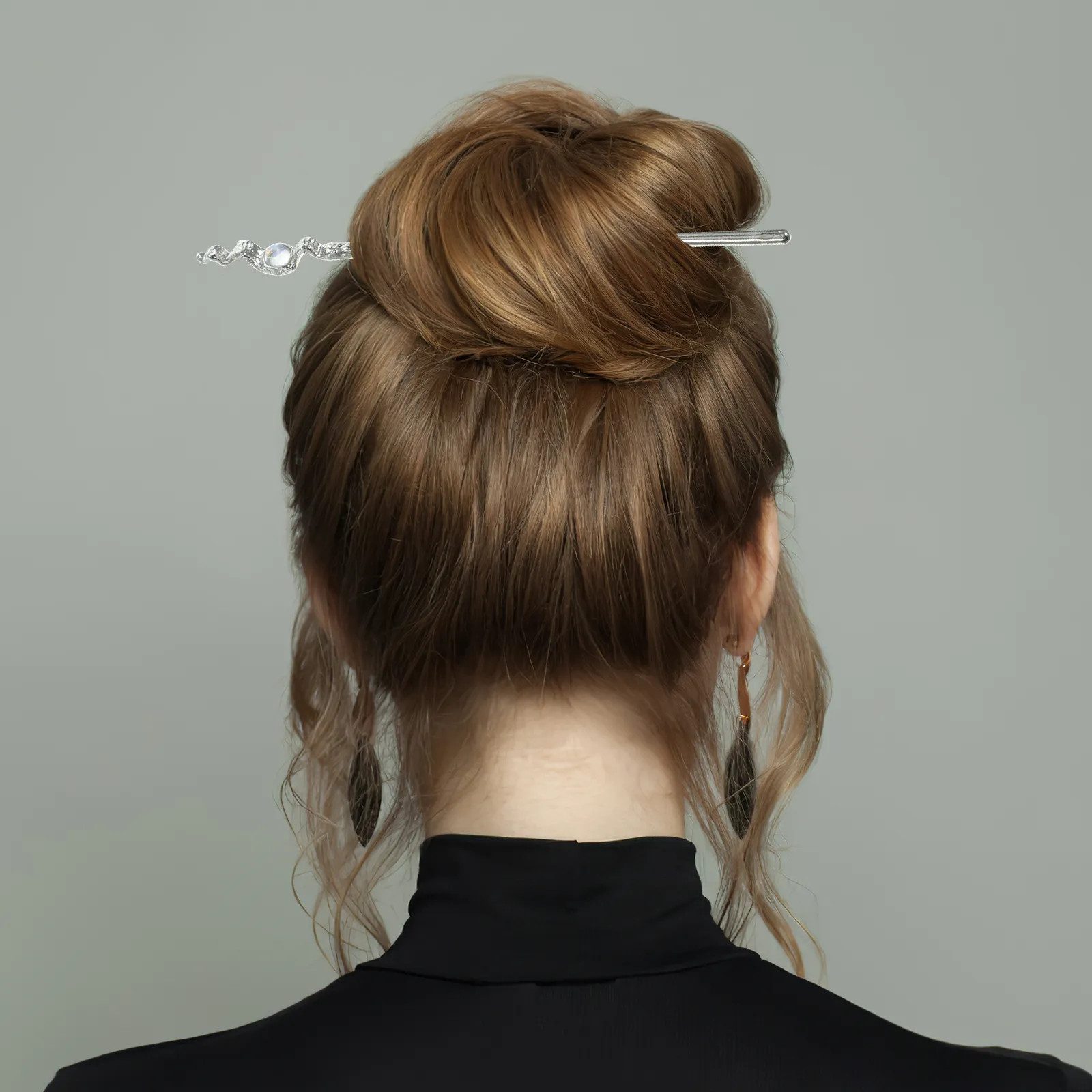 Sophisticated Updo With Jeweled Stick — Hair Stick Hairstyles