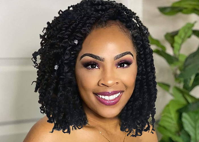 Chin Length Twists With Side Fringe Chin Length Twists With Side Fringe — Island Twists