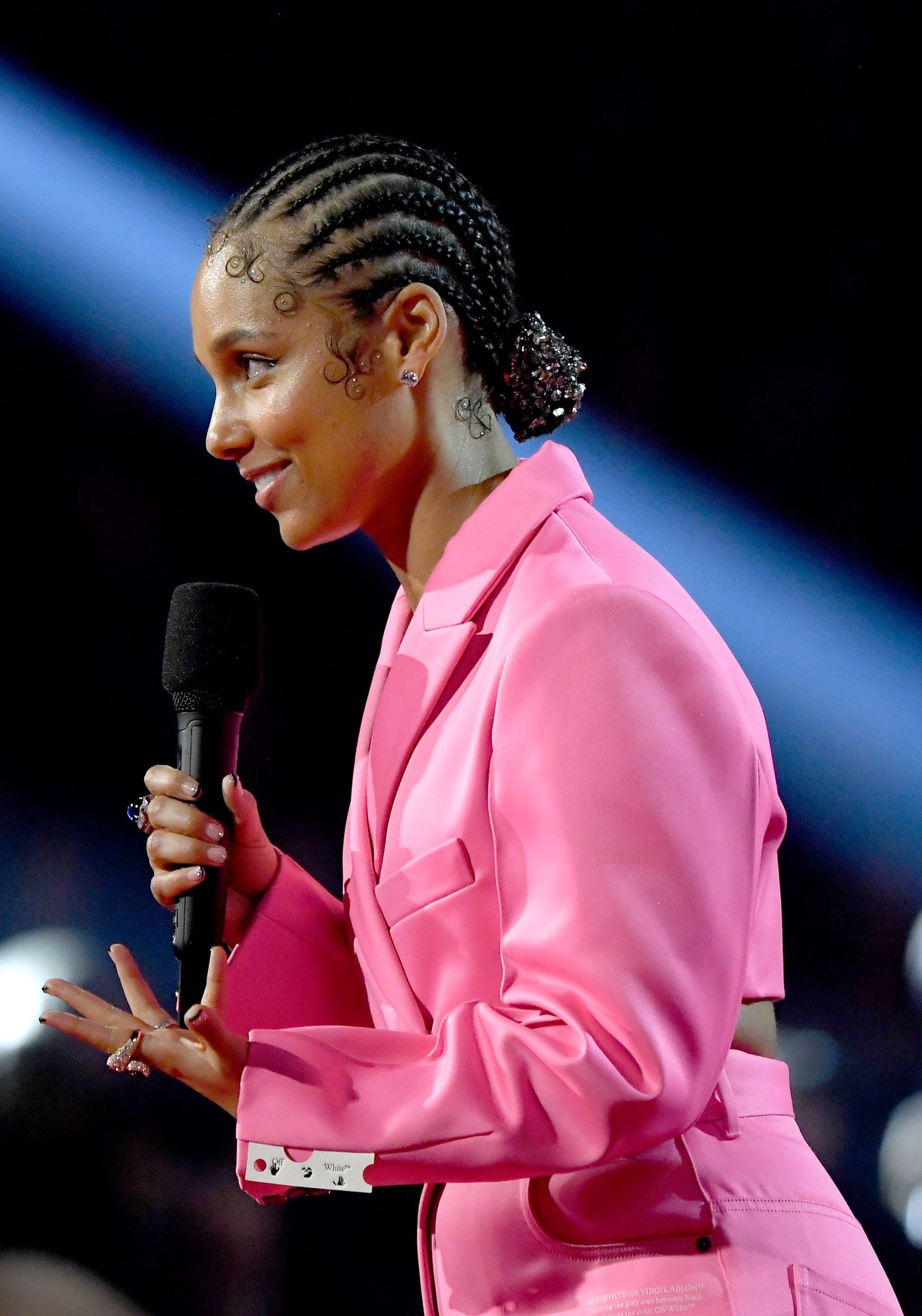 Shoulder-Length Cornrows With Small Embellishments Shoulder-Length Cornrows With Small Embellishments — Alicia Keys Braids