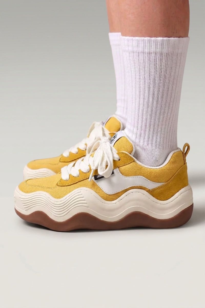 Unique Wavy Platform Sneakers for a Casual Statement Unique Wavy Platform Sneakers for a Casual Statement — Platform Sneakers Outfits