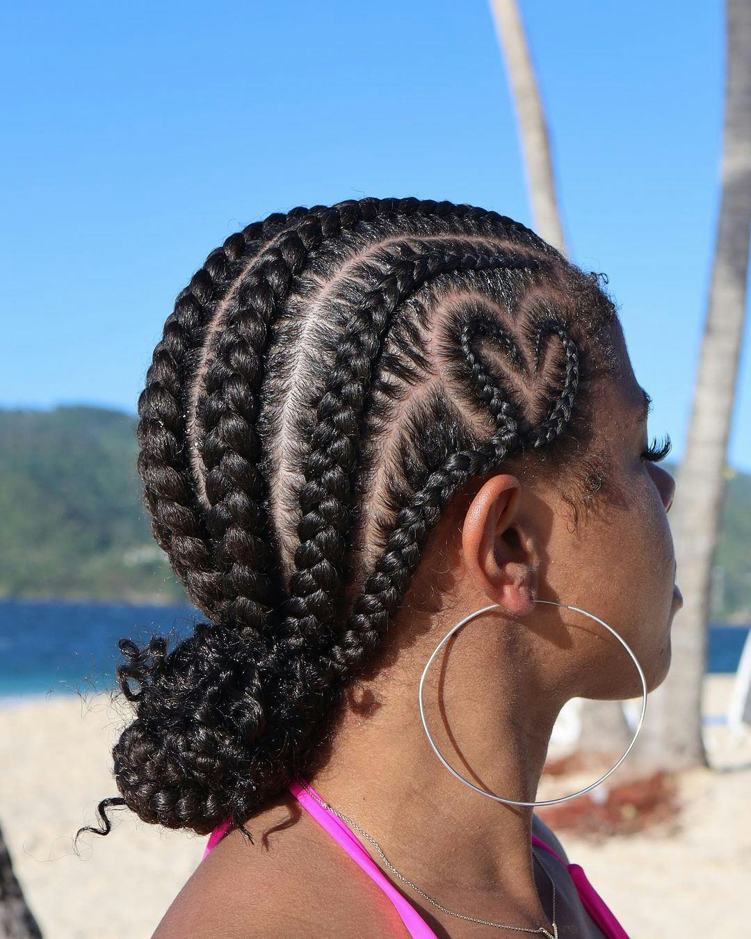 Artful Heart Design Braids — Natural Braided Hairstyles