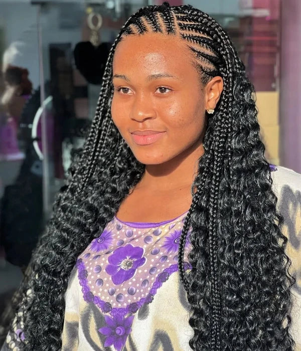 Intricate Scalp Braids with Curls Intricate Scalp Braids with Curls — Tribal Braids