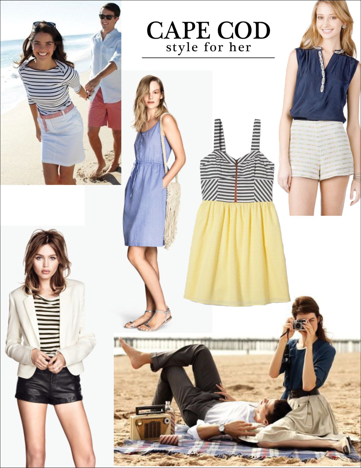 Striped Top with White A-Line Skirt and Belt Striped Top with White A-Line Skirt and Belt — Cape Cod Outfits