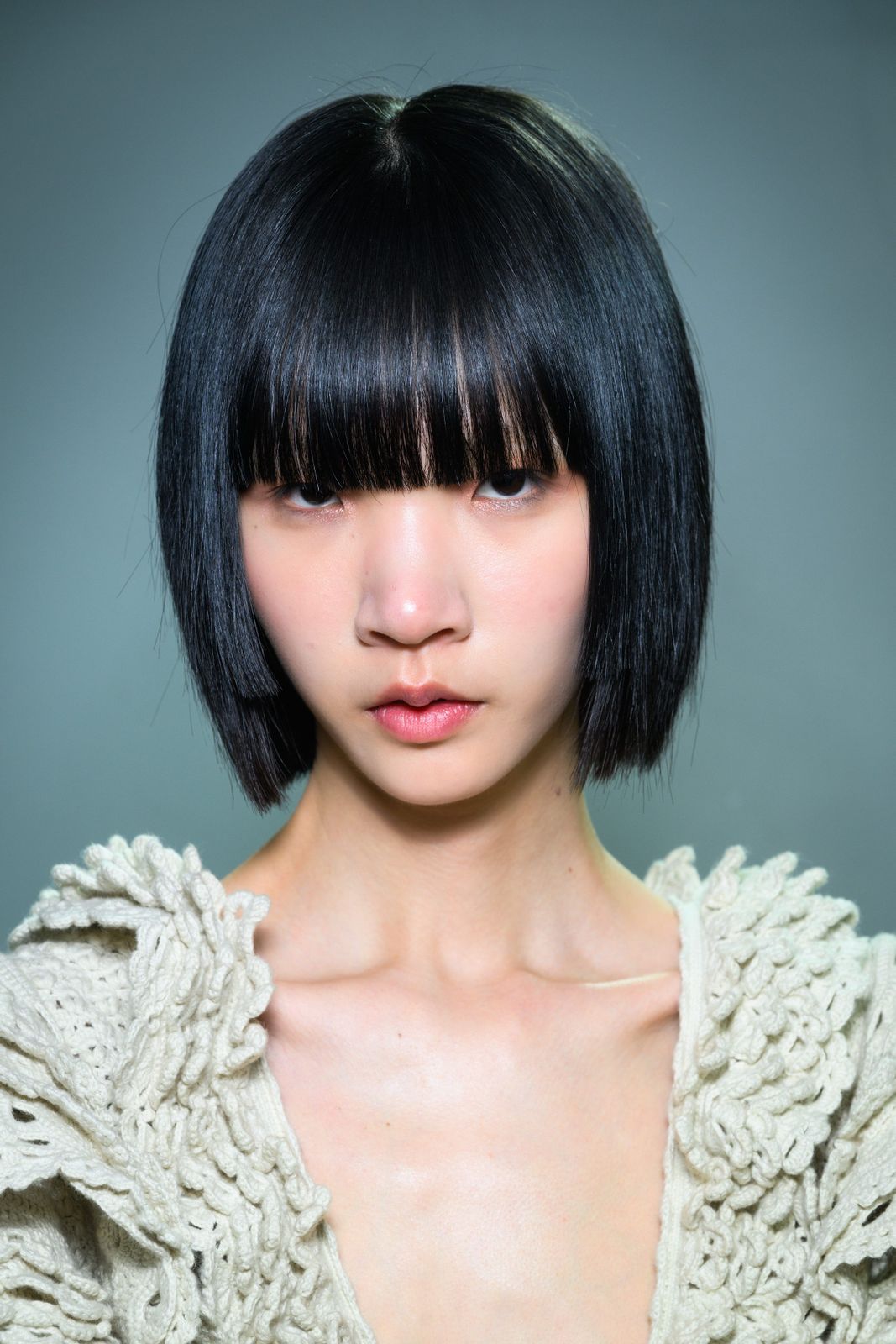 Blunt Chin Bob With Sharp Edges — Bob with Bangs