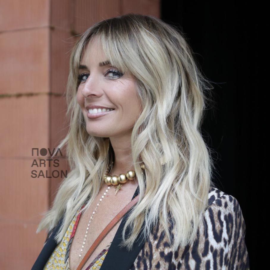 Ash Blonde Shag With Darker Roots Ash Blonde Shag With Darker Roots — Long Shag
