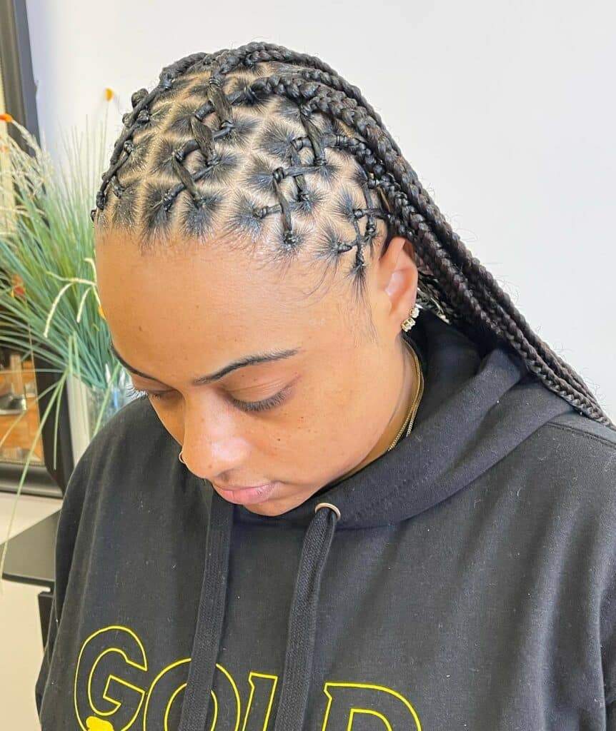 Mid-Back Visual Idea Mid-Back Visual Idea — Criss Cross Braids