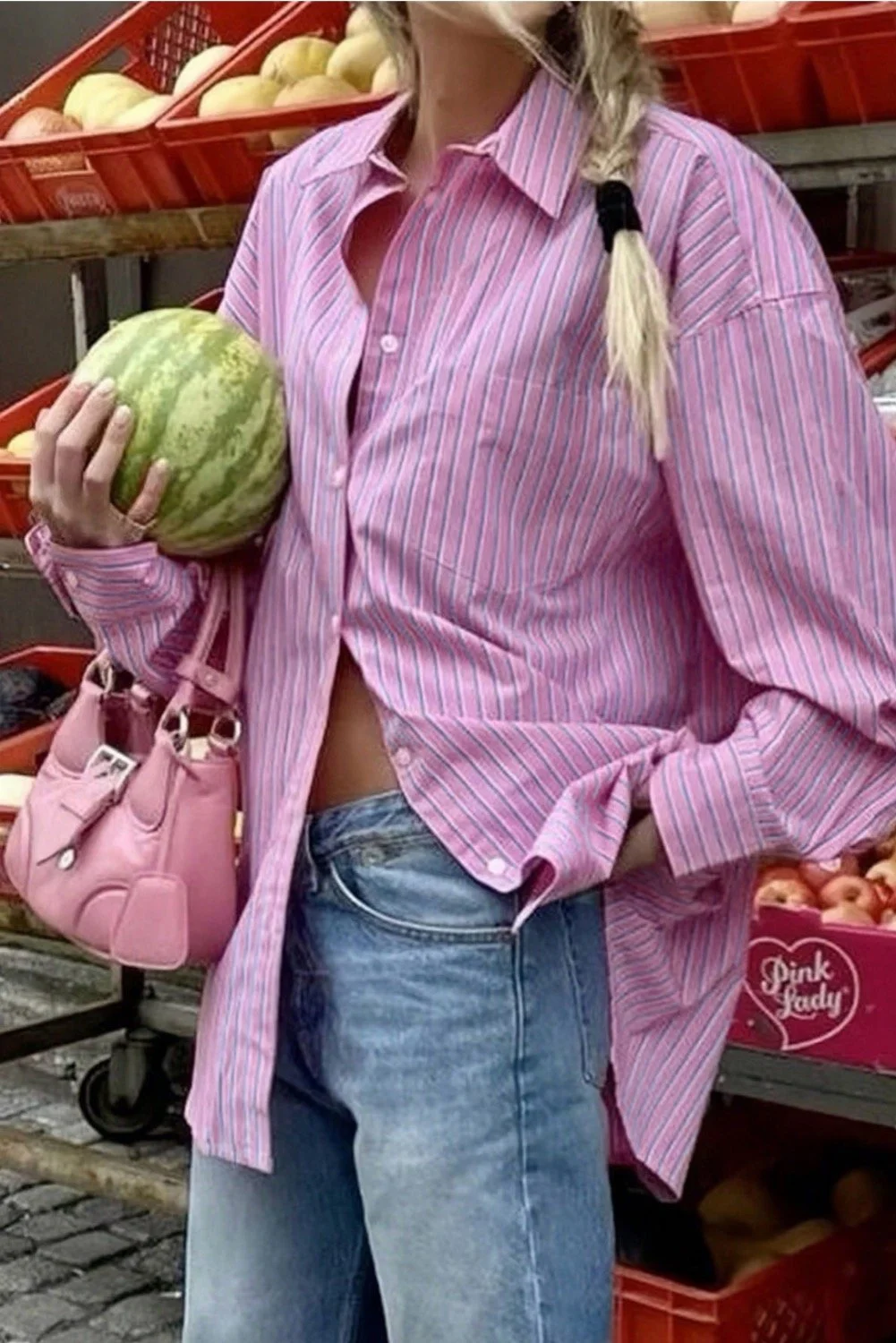 Blue Denim Jeans Outfit Idea — Oversized Shirt Outfits