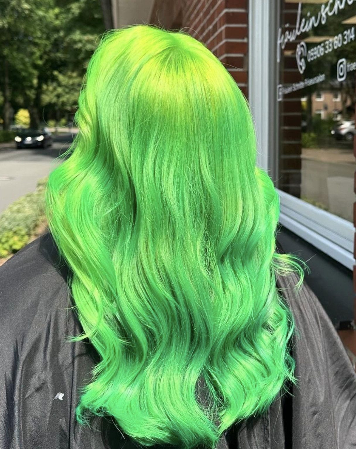 Mid-Back Visual Idea Mid-Back Visual Idea — Neon Green Hair