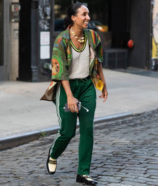 Printed Button-Up Shirt with Track Pants Printed Button-Up Shirt with Track Pants — Eclectic Grandpa Outfits