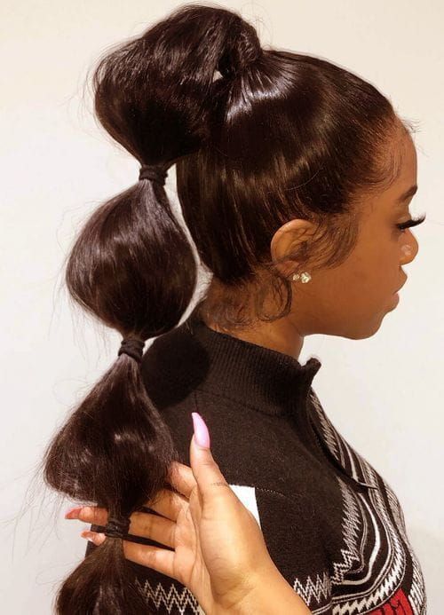 Voluminous Wavy Ponytail With Shaved Side — Genie Ponytail
