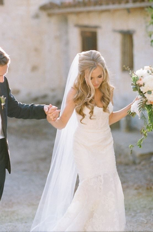 Braided Crown Half-Up with Clip — Wedding Hairstyles for Long Hair