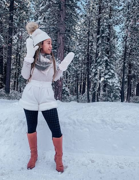 Fur-Trimmed Shorts for a Chic Winter Forest Look — Lake Tahoe Outfits