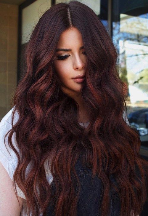 No Bangs Visual Idea No Bangs Visual Idea — Red Brown Hair