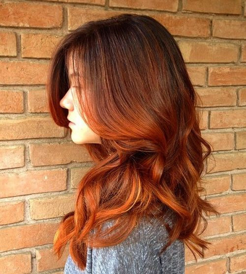 Dark Brown To Ginger Balayage Dark Brown To Ginger Balayage — Ginger Hair