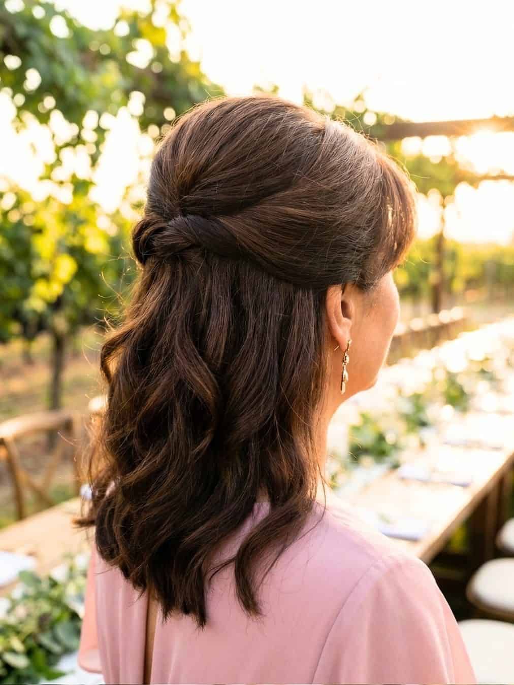Subtle Twist Half-Up Style — Mother of the Groom Hairstyles