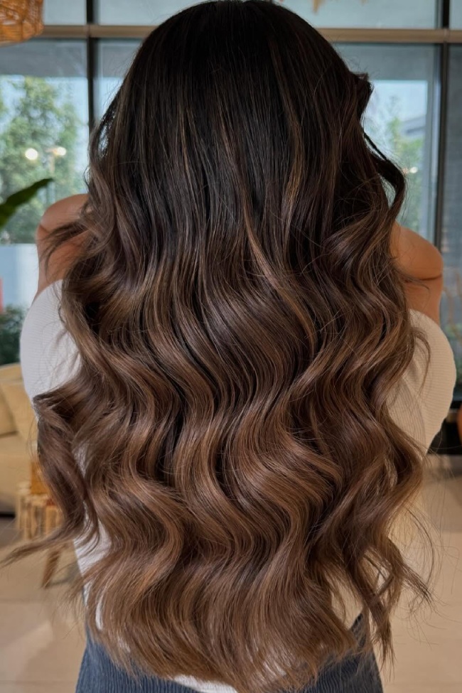 Soft Dimensional Caramel Waves — Caramel Balayage