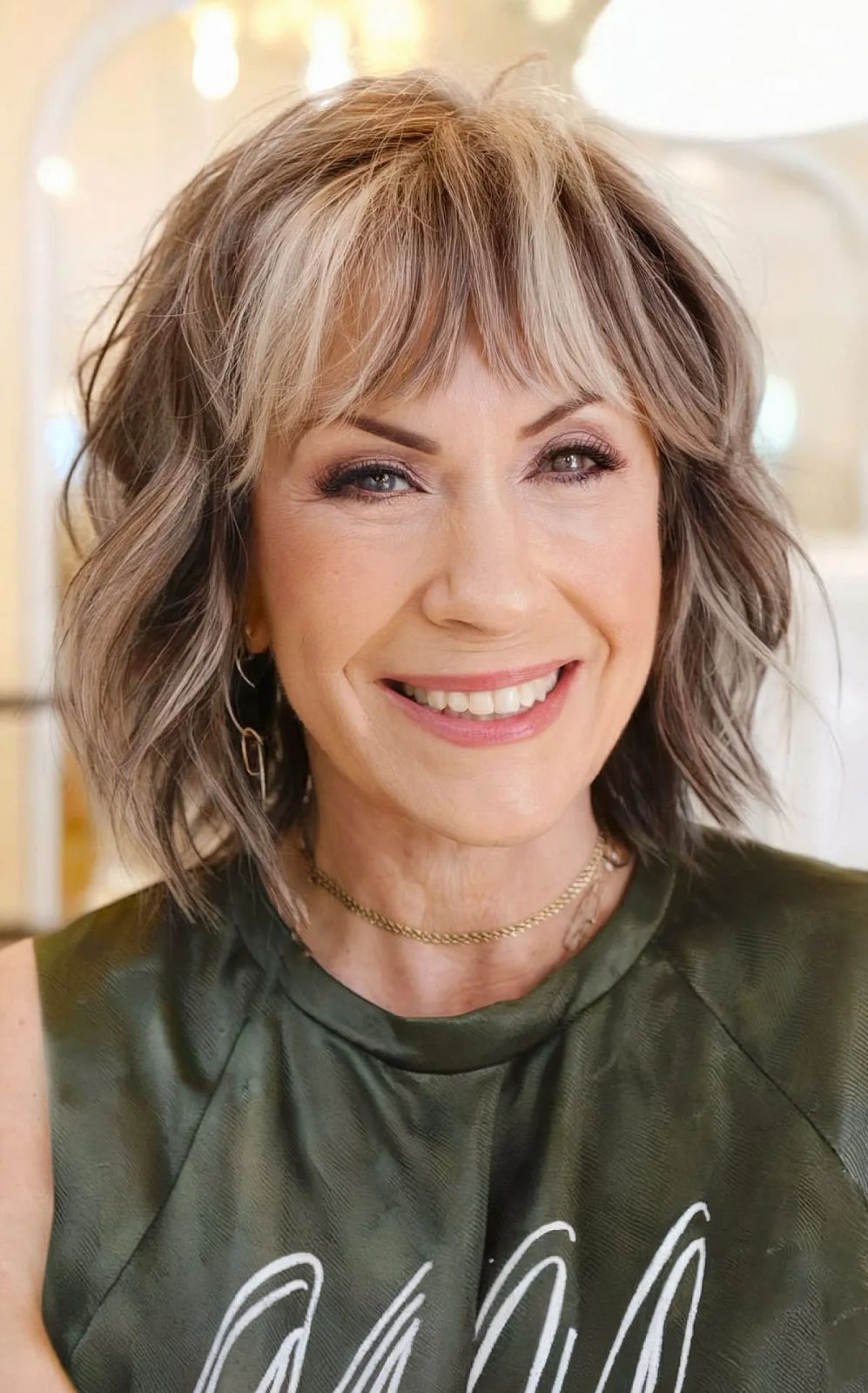 Side-Swept Bangs Visual Idea Side-Swept Bangs Visual Idea — Balayage Short Hair