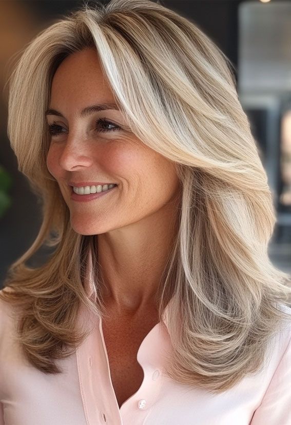 No Bangs Visual Idea No Bangs Visual Idea — Blonde Hair Over 50