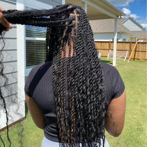 Intricate Black Twists With Coily Ends Intricate Black Twists With Coily Ends — Island Twists