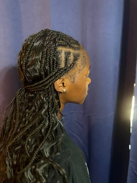 Cornrows Transitioning to Loose Coils Cornrows Transitioning to Loose Coils — Track Hairstyles