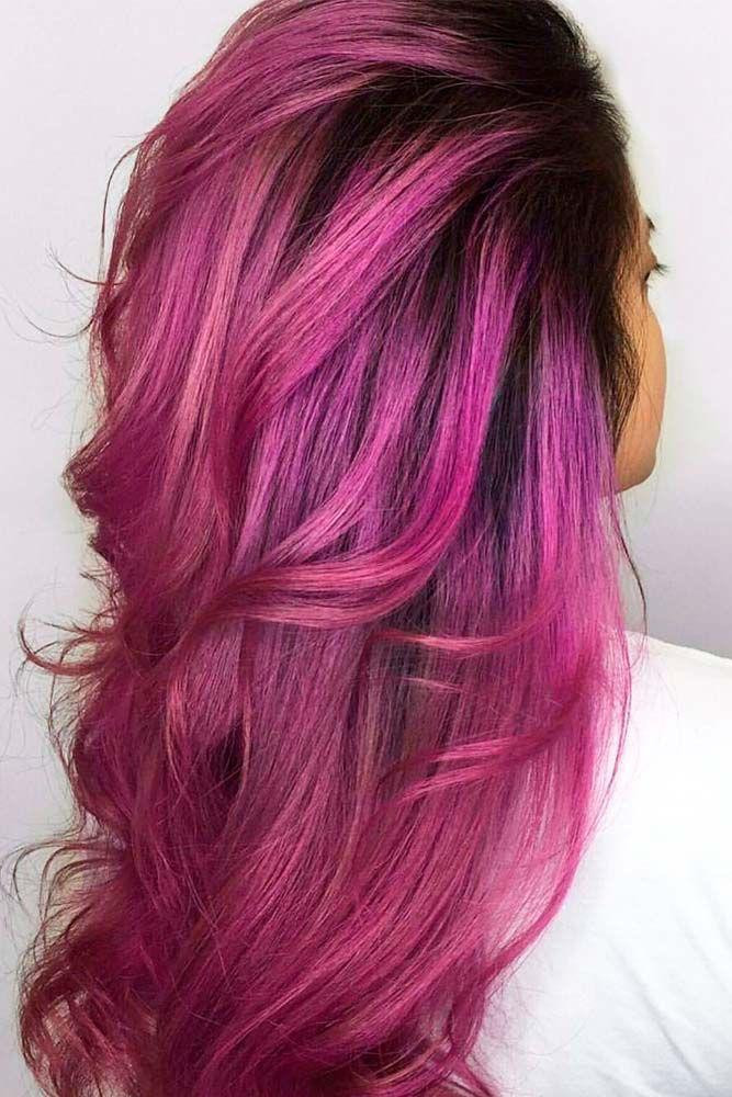Mid-Back Visual Idea Mid-Back Visual Idea — Fuchsia Hair