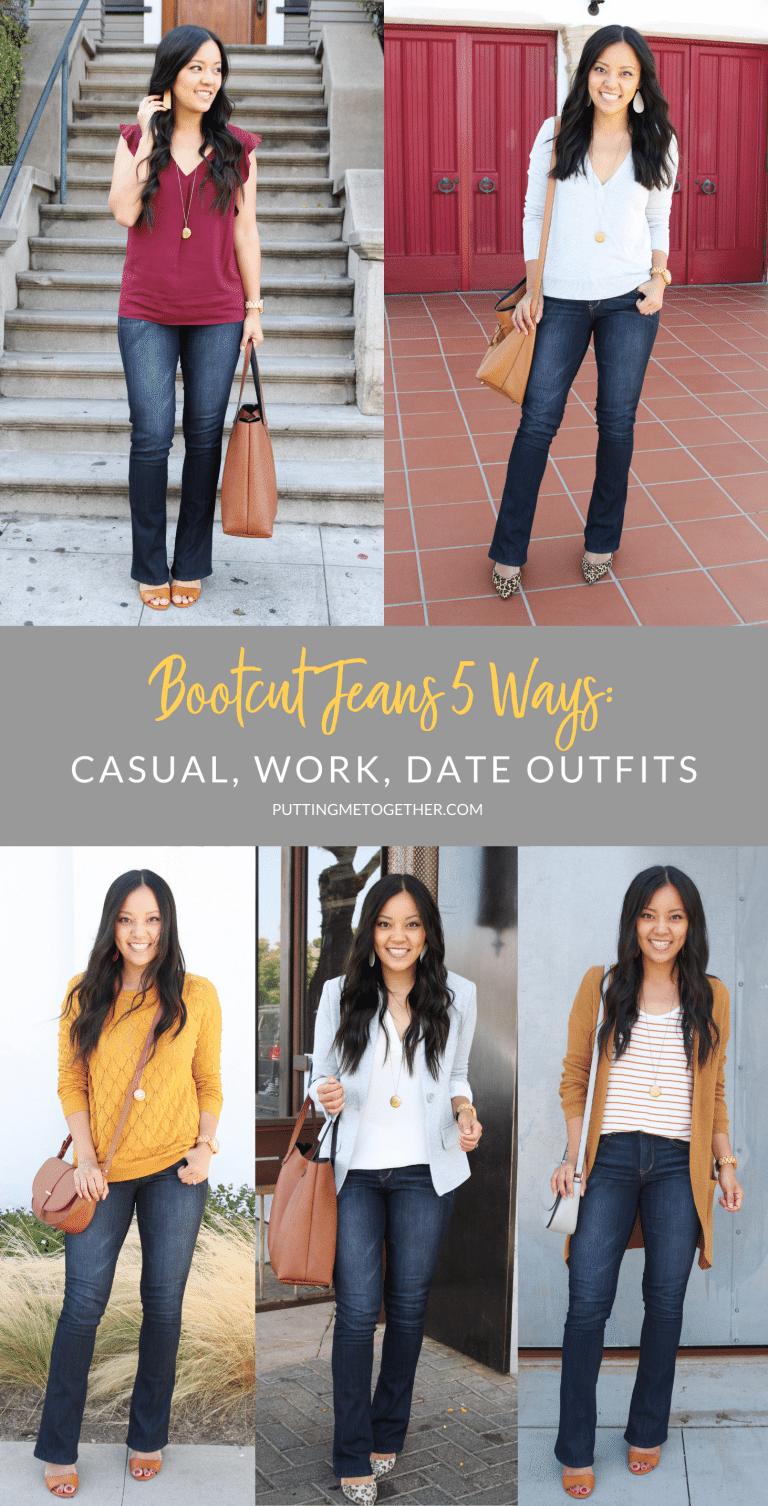 Versatile Styling: Dark Wash Bootcut Jeans for Multiple Casual Looks Versatile Styling: Dark Wash Bootcut Jeans for Multiple Casual Looks — Bootcut Jeans Outfits