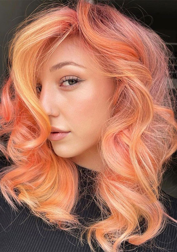 Collarbone Visual Idea Collarbone Visual Idea — Peach Hair