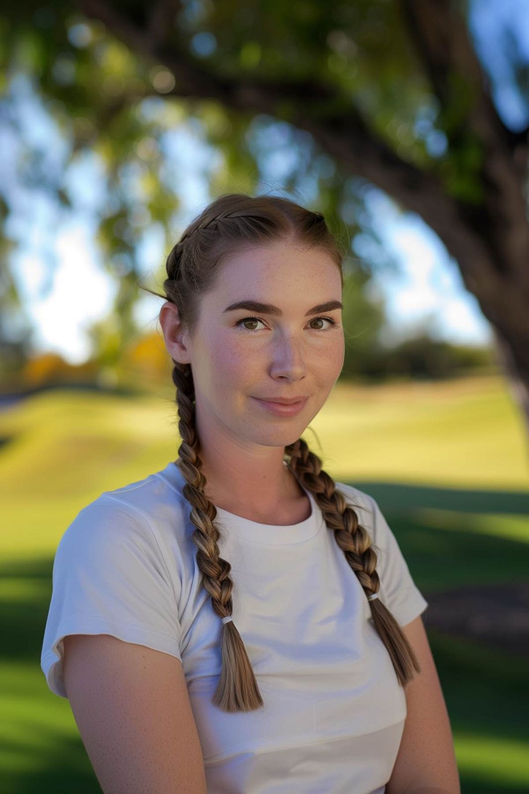 Two Neat Blonde Braids Two Neat Blonde Braids — Golf Hairstyles