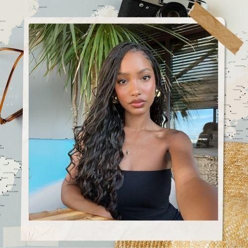 Braids and Waves Dark Brown — Travel Hairstyles