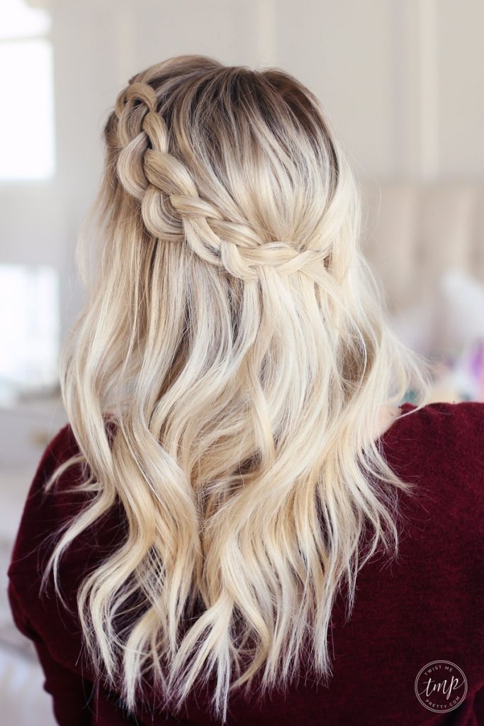 Half-Up Braid with Loose Waves Half-Up Braid with Loose Waves — Braids for Medium Hair