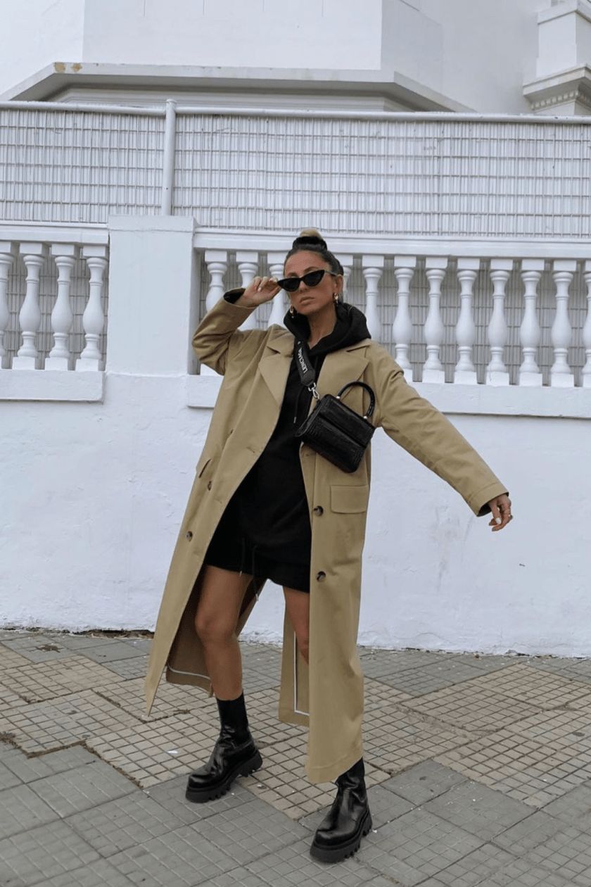 Streetwear Staple: Jadon Boots with Hoodie and Trench Coat Streetwear Staple: Jadon Boots with Hoodie and Trench Coat — Jadon Boots Outfits