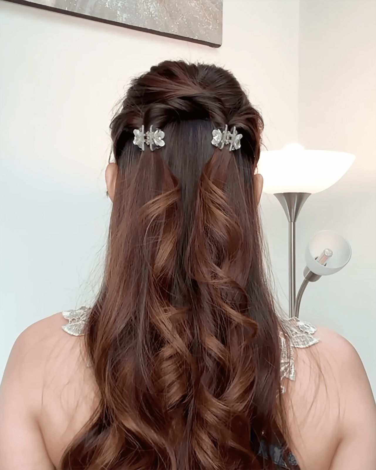 Half-Up with Braided Sections — Mini Claw Clip Hairstyles