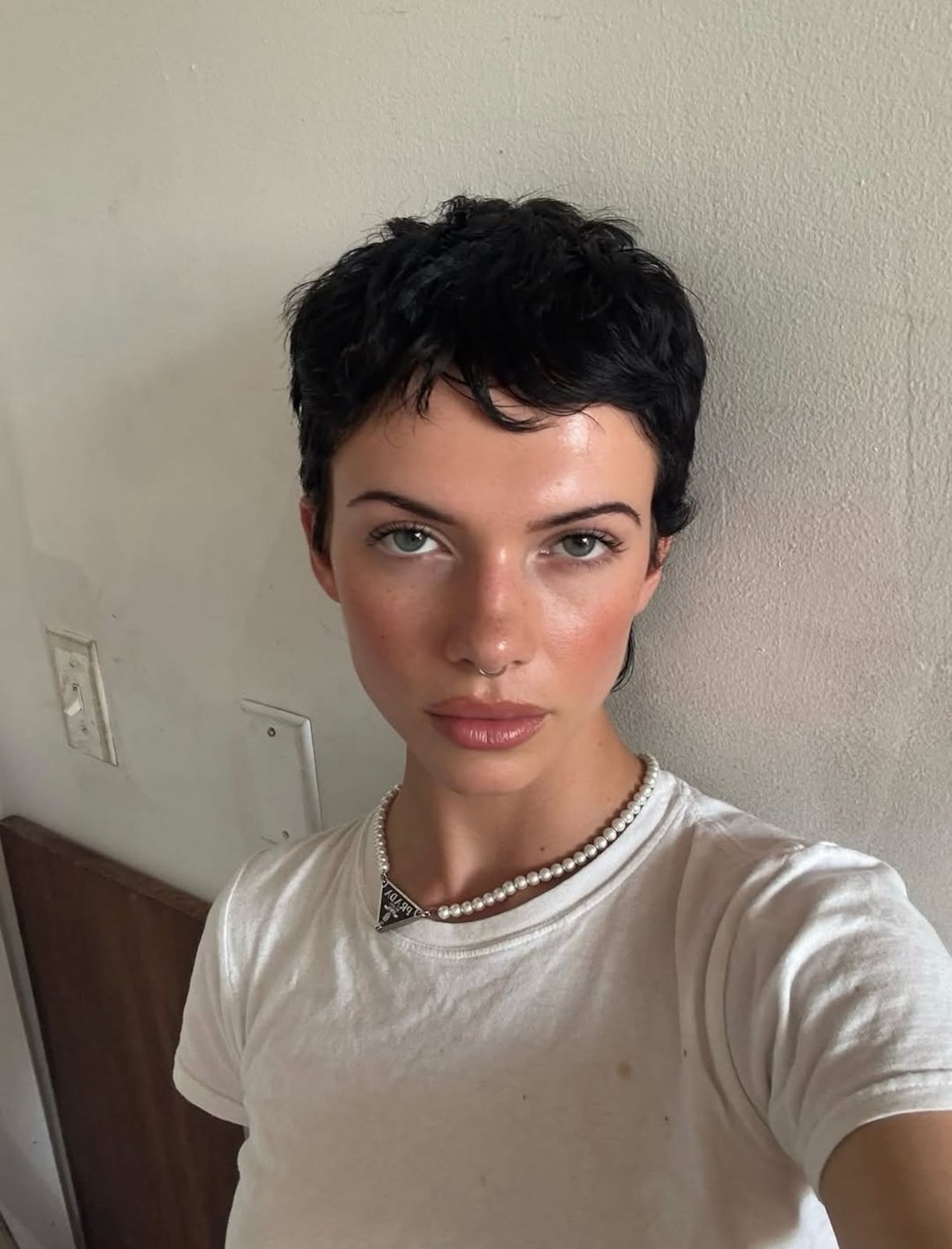 Textured Black Pixie With Tousled Top — Pixie Haircuts