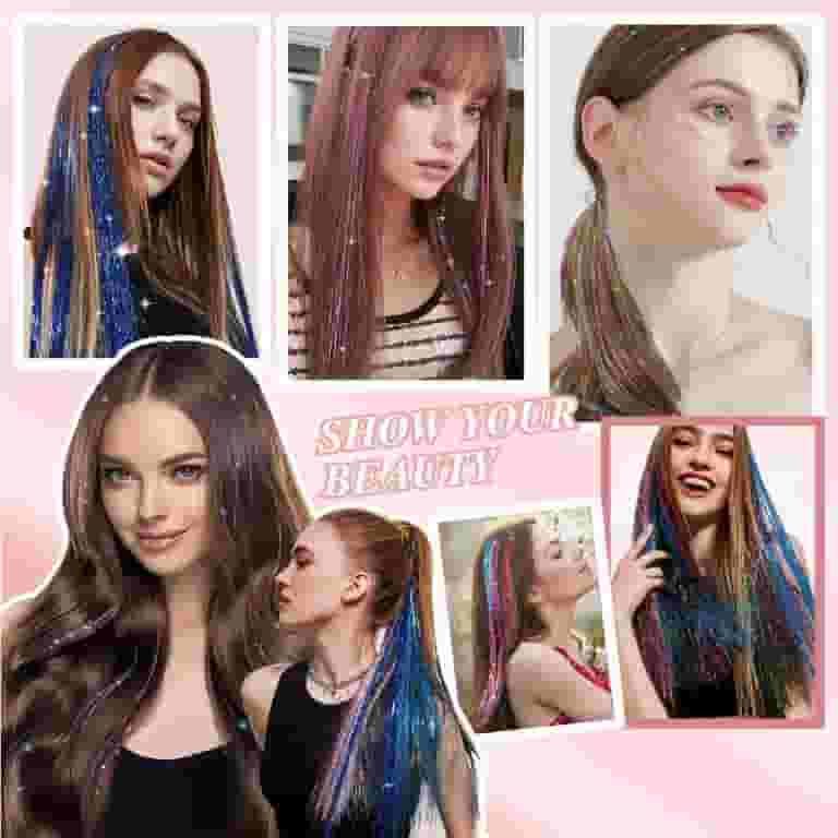 No Bangs Visual Idea — Hair Tinsel