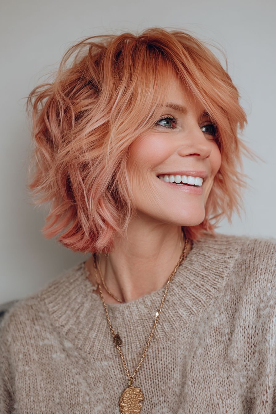 Ash Blonde Shaggy Bob Dark Roots Ash Blonde Shaggy Bob Dark Roots