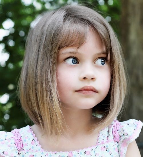 Golden Blonde Bob With Wispy Bangs — Kids Haircuts