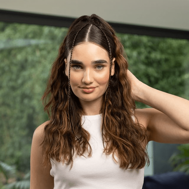 Half-Up With Face-Framing Braids — Braids for Long Hair