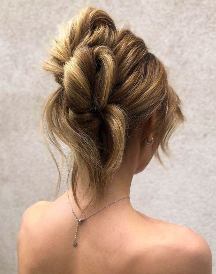 Honey Blonde Twisted Updo — Date Night Hairstyles