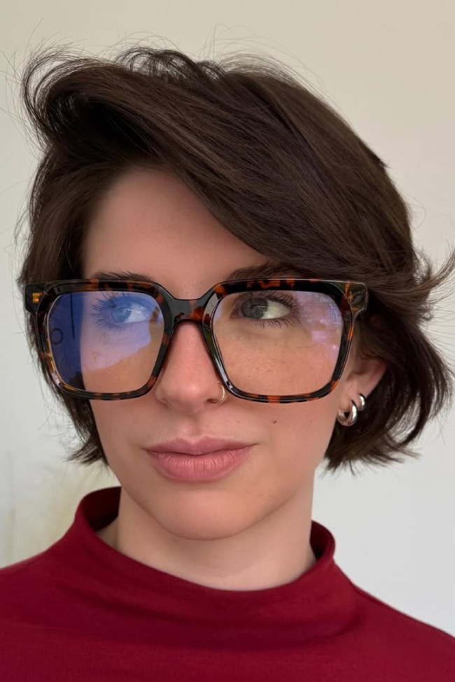 Chin Visual Idea — Short Haircuts with Glasses