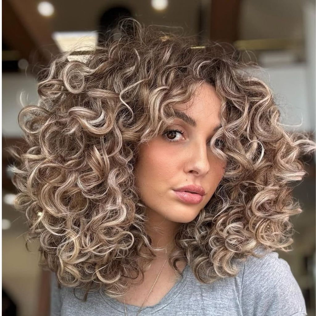 Layered Bob With Dimensional Highlights Layered Bob With Dimensional Highlights — Haircuts for Curly Hair